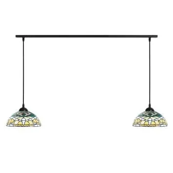 2 x Tiffany Campanula aan plafondbalk