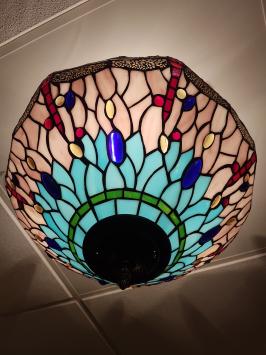 Tiffany Plafondlamp Dragonfly 42cm Blue
