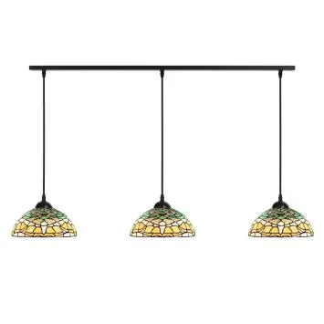 3 x Tiffany Campanula aan plafondbalk