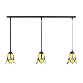 3 x Tiffany Lovely Flower Yellow aan plafondbalk