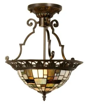 Tiffany ceiling lamp Georgia Rustique