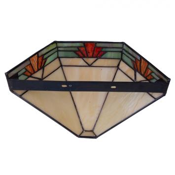 Wandlamp Tiffany 5283 - 31x15x17 cm E14/max 1x40W Beige Groen Glas Metaal