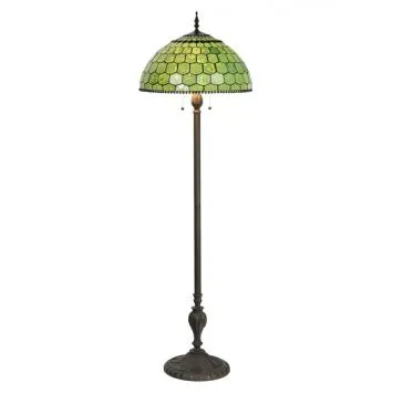 Tiffany Vloerlamp 6042 Ø 51x165 cm Groen Glas