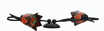 Tiffany Wandlamp/Plafonnière Lovely Flower Red 2