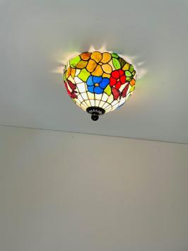 Tiffany Plafondlamp Ø25cm Papilio - 80