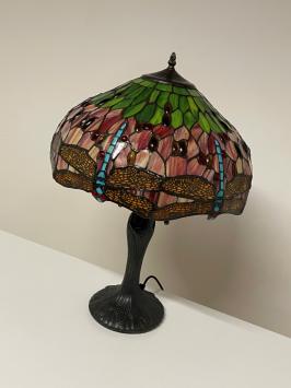 Tiffany tafellamp Dragonfly red 40-9319