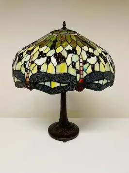 Tiffany tafellamp Ø 50cm Dragonfly Green P1