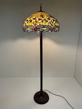 Tiffany vloerlamp Dragonfly Green 51 Straight